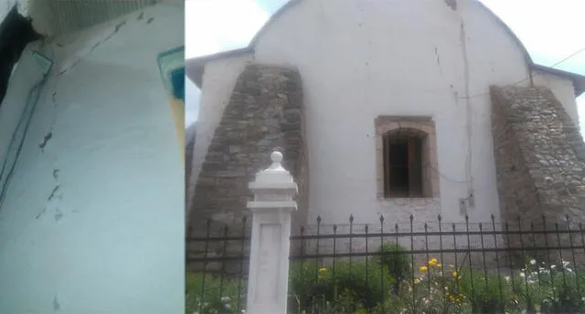 Sismo provocó daños en iglesias y viviendas antiguas. Foto: Difusión.