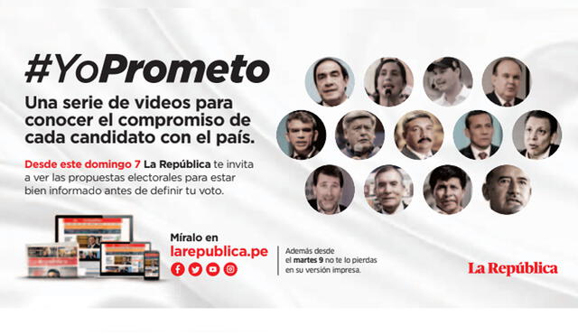La serie de videos #YoPrometo iniciará desde este domingo 7 de marzo. Foto: composición/ La República