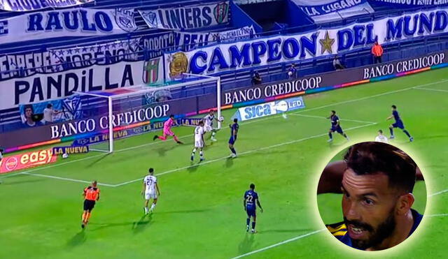 Carlos Tévez decretó el 5-1 de Boca ante Vélez por la Copa de la Liga Profesional. Foto: captura TNT Sports