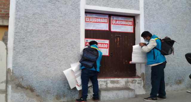 Procedieron a clausurar el establecimiento por carecer de certificado de defensa civil y licencia de funcionamiento. Foto: Municipalidad de Mariano Melgar.