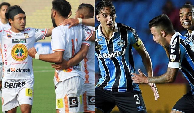 Ayacucho FC y Gremio jugarán por primera vez en la Copa Libertadores. Foto: Composición GLR/FPF/EFE
