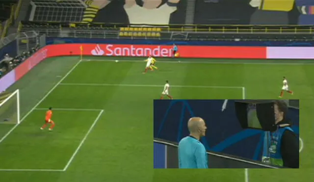 Haaland marcó doblete en el Dortmund vs. Sevilla. Foto: captura ESPN
