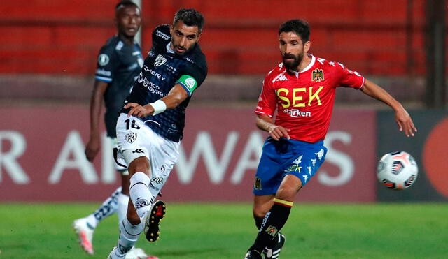 Unión Española e Independiente del Valle juegan por la ida de la Fase 2 de la Copa Libertadores 2021. Foto: EFE