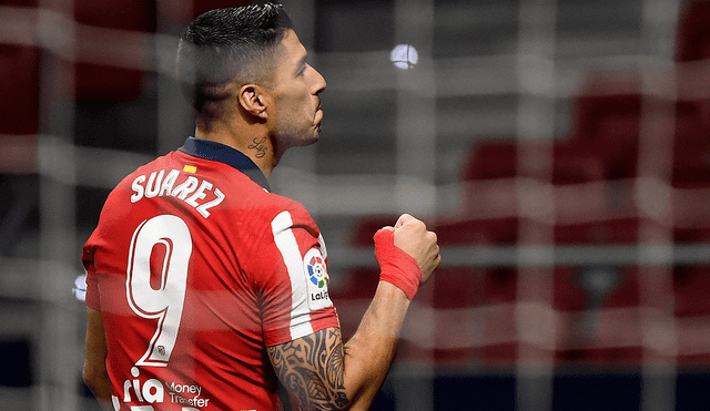 Luis Suárez anotó el 2-1 sobre el Athletic de Bilbao. Foto: AFP