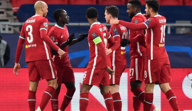 Liverpool venció 2-0 al Leipzig por la vuelta de octavos de la Champions League 2020-21. Foto: AFP