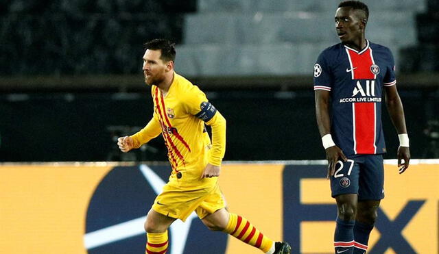 Messi anotó el único gol del Barcelona ante PSG en París por la Champions League. Foto: EFE