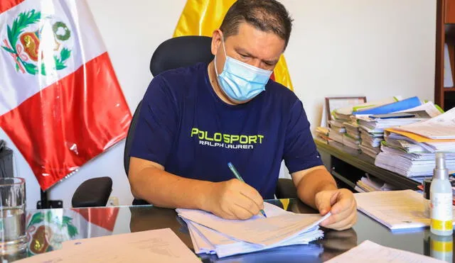 Briceño Franco en su despacho de alcaldía. Foto: Cortesía MPS