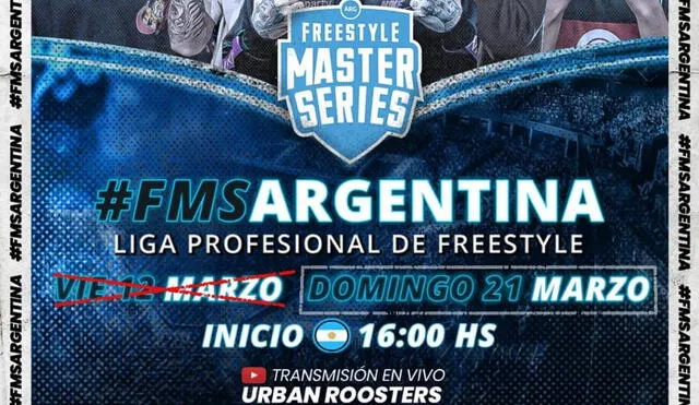 La liga argentina de freestyle tendrá su jornada 8 el domingo 21 de marzo. Foto: Urban Roosters.