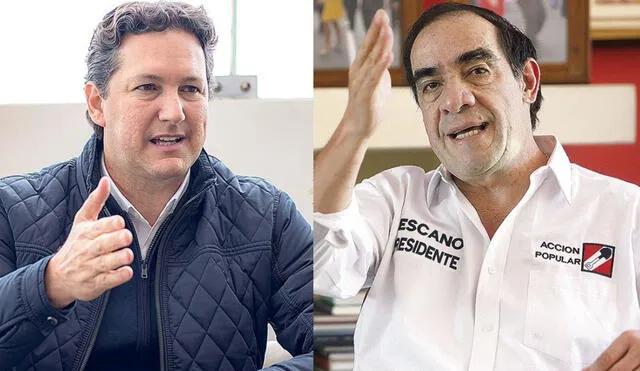 Daniel Salaverry postula con Somos Perú y Yonhy Lescano por Acción Popular. Foto: composición / La República