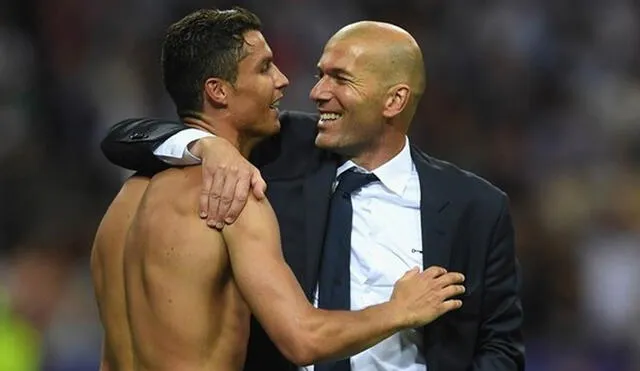 Zidane dirigió a Cristiano Ronaldo en tres temporadas del Real Madrid. Foto: AFP