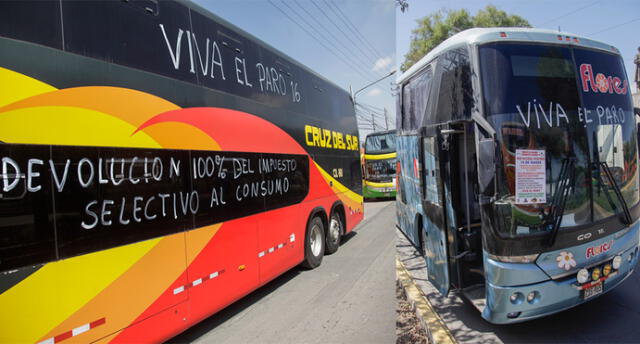 En Arequipa los conductores realizaron una marcha rodante desde la Variante de Uchumayo hasta el terminal terrestre. Foto: Rodrigo Talavera / La República