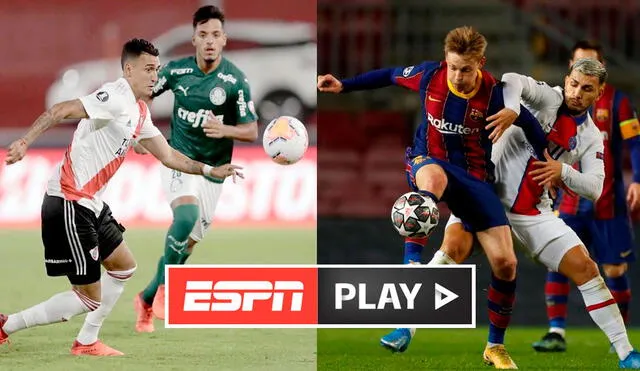 ESPN Play transmite en vivo los partidos de la Copa Libertadores y la UEFA Champions League. Foto: composición EFE/ESPN