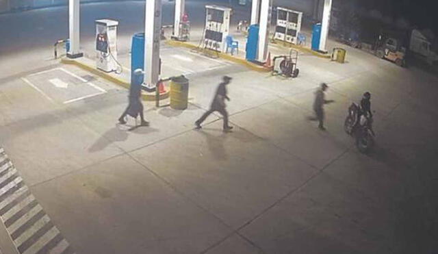 El robo ocurrió al promediar la 1 de la mañana en el grifo Estación de Servicio Puyango Tumbes S. A. C. Foto: difusión