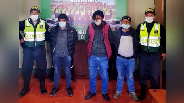 Sujetos fueron capturados por agentes de Carreteras de Puno. Foto: PNP