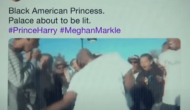 “Princesa americana negra”, tuit racista publicado en un reportaje de Sky News sobre los trolls de Meghan.