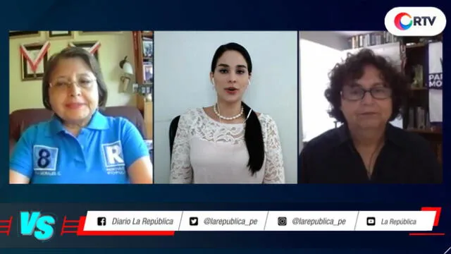 Debate entre Susel Paredes, del Partido Morado, y Fabiola Morales, de Renovación Popular, en #VersusElectoral. Foto: captura/RTV