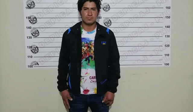 Milton Ruiz fue detenido por detectives de Huamachuco al ser imputado de violación. Foto: PNP