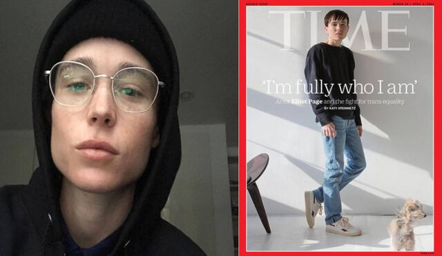 Elliot Page se volvió tendencia en más de 20 países tras declararse transgénero. Foto: Elliot Page/Instagram, revista Time/@wynneneilly