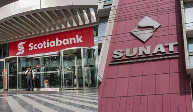 Recurso de amparo presentado por Scotiabank contra la SUNAT es por el cobro de cerca de 482 millones de soles. Foto: composición LR