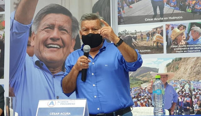César Acuña aseguró otra vez que pasará a segunda vuelta en las Elecciones Generales 2021. Foto: Karla Cruz/URPI-GLR