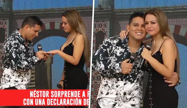 Néstor Villanueva y Flor Polo superaron al coronavirus y protagonizaron romántica escena en América hoy. Foto: captura de América TV