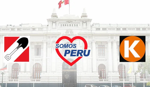 Acción Popular, Somos Perú y Fuerza popular lideran las encuesta congresales. Foto: composición de Giselle Ramos/La República