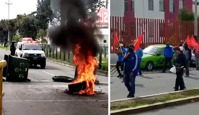 Incidentes durante tercer día de paro en Arequipa. Fotos: El Informativo