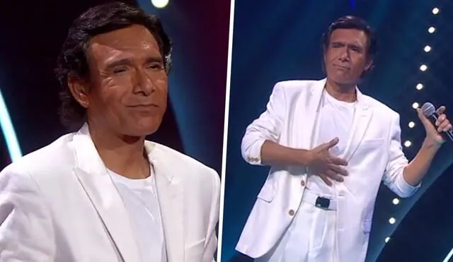 Roberto Pereda, imitador peruano de Julio Iglesias, conquistó al jurado con "Ni te tengo, ni te olvido". Foto: captura de Chilevisión