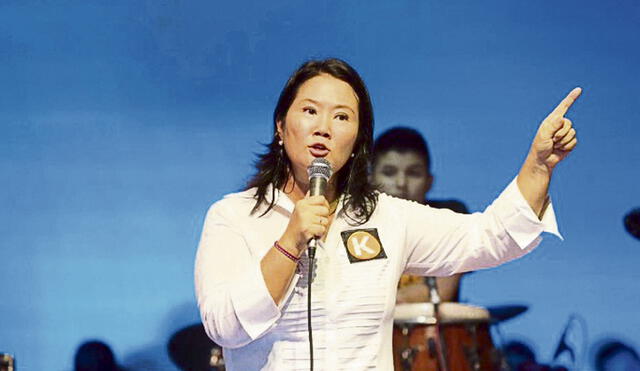 Limitaciones. Keiko Fujimori se enfocará en el norte y oriente, pero tiene en contra ser la candidata con mayor rechazo. Foto: difusión