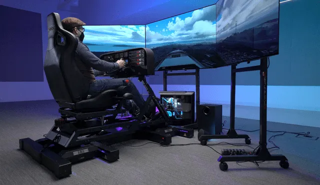 Este simulador de vuelo cuesta más que algunos aviones reales. Foto: Nvidia