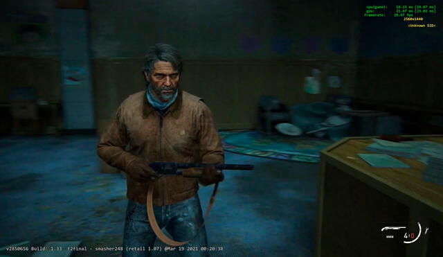 El mod de The Last of Us Part II solo cambia la apariencia del protagonista, mas no su voz. Foto captura: YouTube