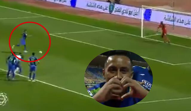 Cueva anotó el 2-0 del Al-Fateh sobre el Al-Ahli. Foto: captura de Youtube