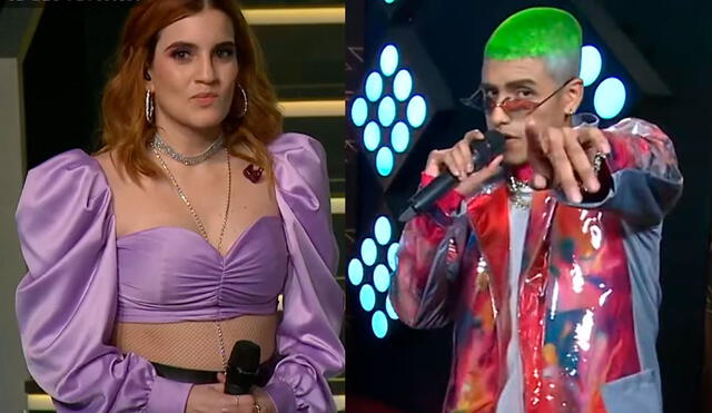 ‘Bad Bunny’ y Ania no obtuvieron suficientes votos del público y pasaron a ser eliminados de Yo soy, grandes batallas, grandes famosos. Foto: captura Latina