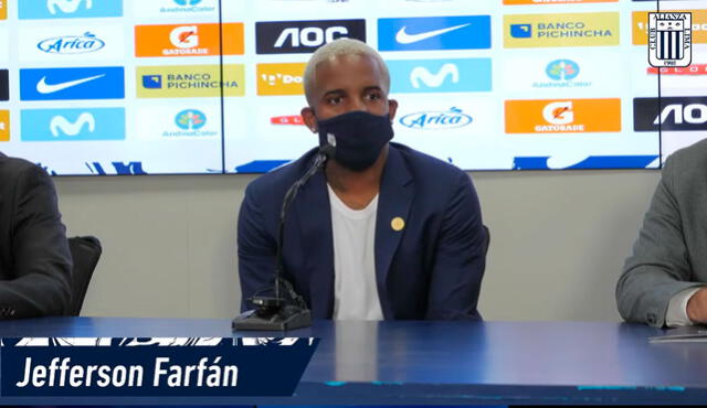 Jefferson Farfán declaró en conferencia de prensa. Foto: Alianza Lima