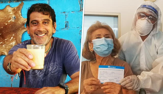 Manolo del Castillo celebra que su madre recibió primera dosis contra la COVID-19. Foto: Manolo del Castillo/ Instagram