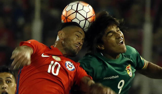 Chile y Bolivia se ven las caras en Rancagua en partido amistoso. Foto: AFP