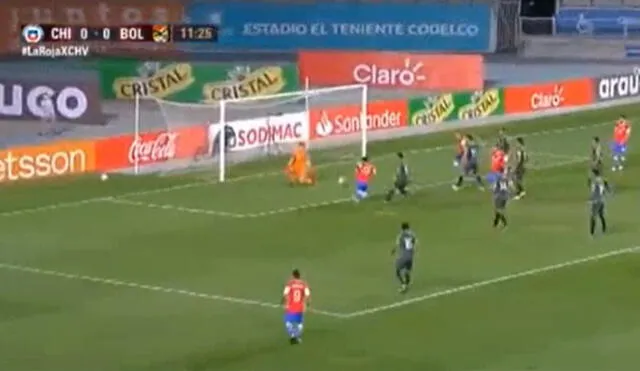 Chile abrió el marcador de forma temprana. Foto: captura de video/TNT Sports