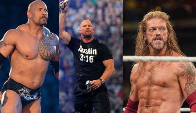 Edge, The Rock y Stone Cold están entre los que tuvieron que 'compartir' su oportunidad titular en Wrestlemania. Foto: WWE