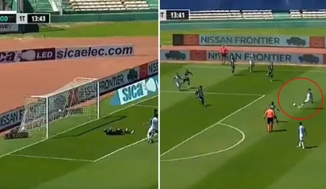 Este es el segundo gol de Cartagena con Godoy Cruz en el 2021. Foto: captura de video/TNT Sports