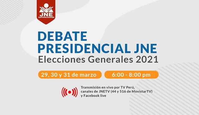 El debate será a las 6 p. m. Foto: difusión