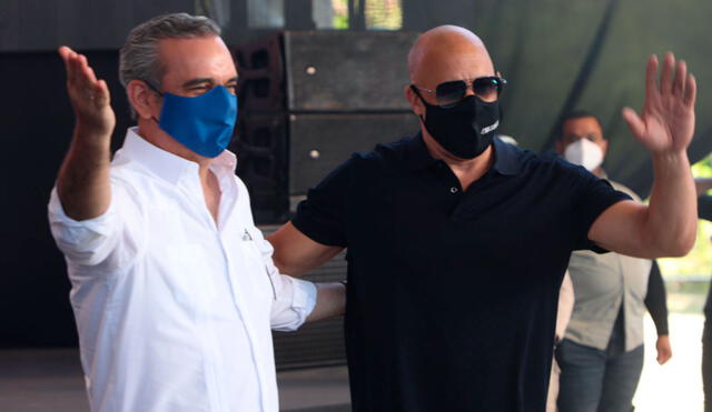 Luis Abinader anunció la firma de un proyecto con el actor Vin Diesel, para la construcción de un estudio de cine. Foto: Luis Abinader Twitter