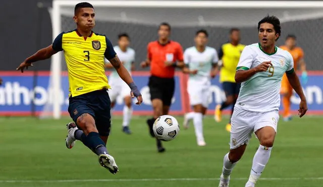 Ecuador y Bolivia juegan un partido amistoso en la marco de la fecha FIFA. Foto: AFP