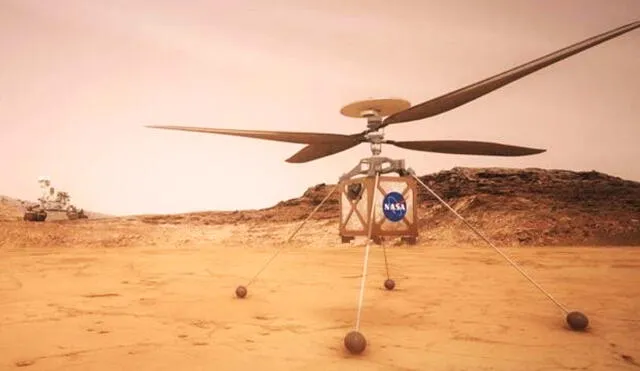 Todo va quedando listo para que el robot Ingenuity vuele sobre la superficie de Marte. Foto: NASA