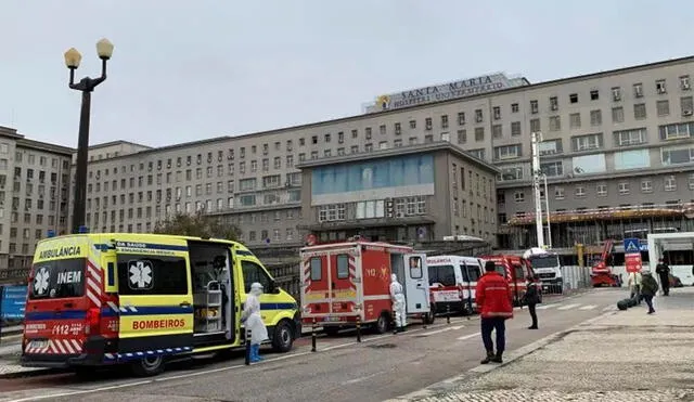 Imagen referencial. Frontis del hospital Santa María en Lisboa, Portugal. Foto: EFE
