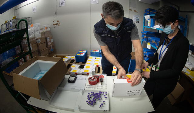 Hasta el 23 de marzo, Pfizer y BioNTech habían entregado más de 200 millones de vacunas en todo el mundo. Foto: AFP