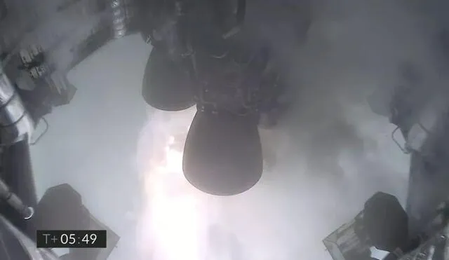 Imagen del SN11 antes de que se pierda su señal de video. Foto: SpaceX