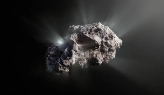 Impresión artística del cometa interestelar 2I/Borisov. Imagen: ESO
