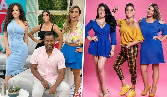 Programas de entretenimiento de América TV y Latina compitieron por ser el número uno de la televisión peruana. Foto: América hoy/ Instagram/ Mujeres al mando/ Instagram