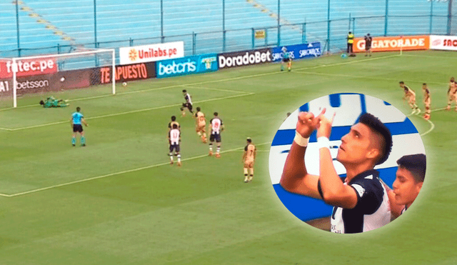 José Manzaneda logra su primer gol en la Liga 1 2021. Foto: captura de Gol Perú