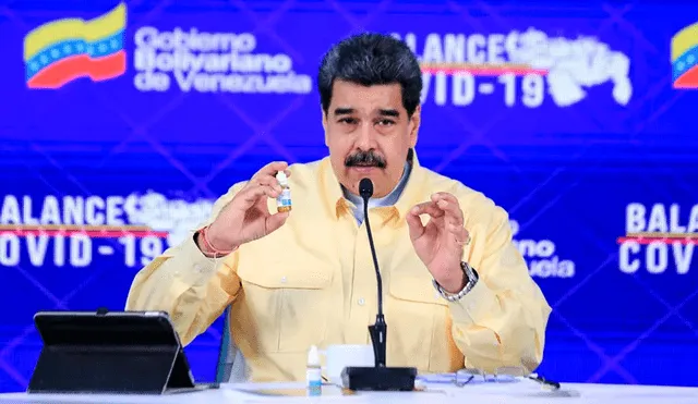Maduro agradeció al Gobierno ruso por su apoyo y compromiso para suministrar la Sputnik V a Venezuela. Foto: AFP